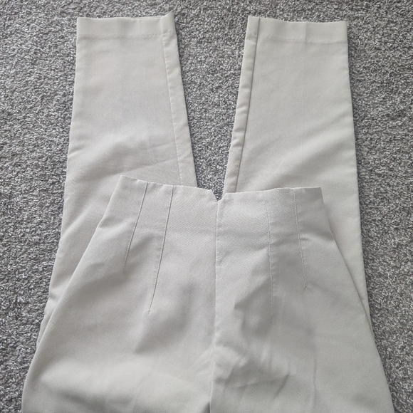 Zara High Rise Cream Trouser - Picture 8 of 8